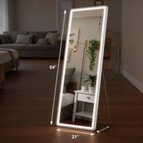 LED Full Length Mirror – Dimmable Floor Mirror with 3 Color Lighting for Bedroom & Dressing Room