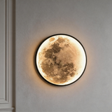 Rechargeable Moon Wall Sconce – Dimmable LED Wall Light with Remote Control & 3 Color Modes, Modern Indoor Accent Lighting
