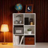Modern 5-Cube Bookshelf – Reversible Storage Bookcase for Living Room, Bedroom & Home Office