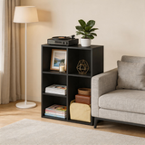 Modern 5-Cube Bookshelf – Reversible Storage Bookcase for Living Room, Bedroom & Home Office
