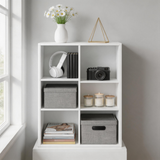 Modern 5-Cube Bookshelf – Reversible Storage Bookcase for Living Room, Bedroom & Home Office