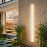 Modern LED Outdoor Wall Light – Long Linear Exterior Sconce with Warm 3000K Lighting