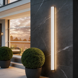 Modern LED Outdoor Wall Light – Long Linear Exterior Sconce with Warm 3000K Lighting
