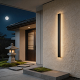 Modern LED Outdoor Wall Light – Long Linear Exterior Sconce with Warm 3000K Lighting