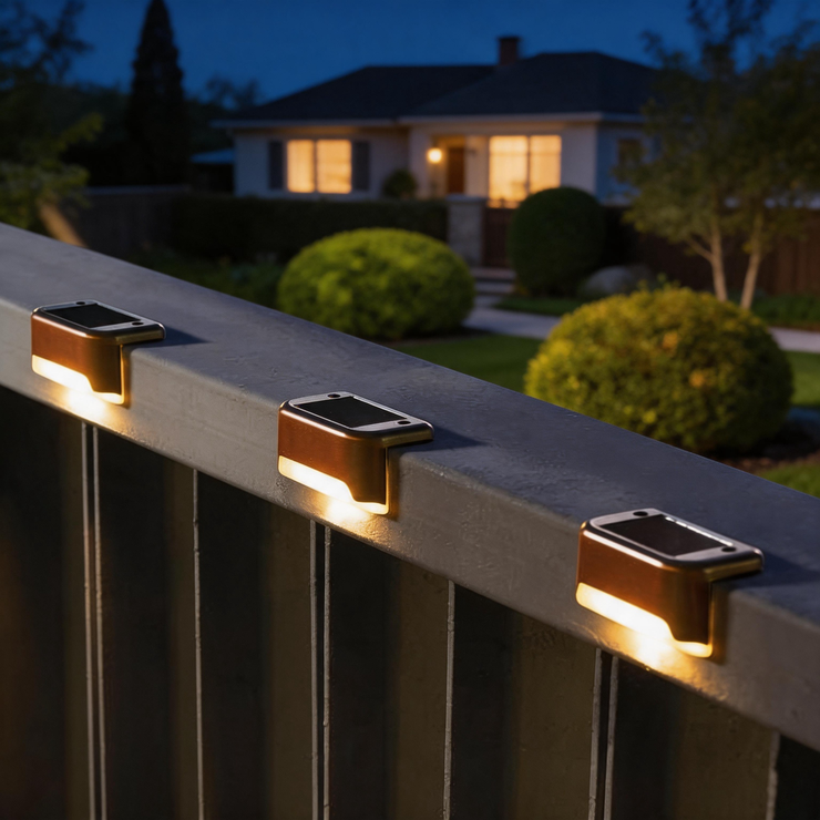Solar Deck Lights – Waterproof LED Step Lighting for Stairs, Fence & Patio