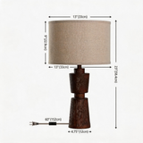 Modern Resin Table Lamp – Brown Accent Lamp with LED Bulb for Bedroom, Living Room & Office