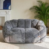 Floral Bean Bag/Lazy Chair – Ultra Soft Faux Fur Lounge Sofa for Reading & Relaxation