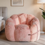 Floral Bean Bag/Lazy Chair – Ultra Soft Faux Fur Lounge Sofa for Reading & Relaxation