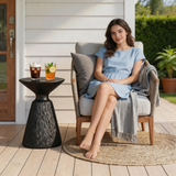 Modern Mushroom Side Table – Lightweight Outdoor Accent Table for Patio, Garden & Deck