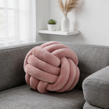 Soft Knot Ball Pillow – Handmade Plush Throw Cushion for Modern Home Decor