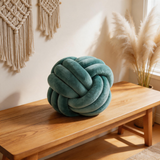 Soft Knot Ball Pillow – Handmade Plush Throw Cushion for Modern Home Decor