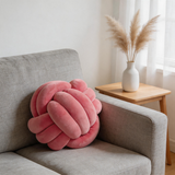 Soft Knot Ball Pillow – Handmade Plush Throw Cushion for Modern Home Decor