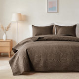 Bedding Bedspread-Polyester – Lightweight Coin Pattern Coverlet for All Season