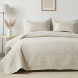 Bedding Bedspread-Polyester – Lightweight Coin Pattern Coverlet for All Season