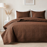 Bedding Bedspread-Polyester – Lightweight Coin Pattern Coverlet for All Season