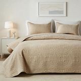Bedding Bedspread-Polyester – Lightweight Coin Pattern Coverlet for All Season