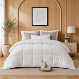 Premium Summer Down Fiber Comforter – Cooling Comforter with Fluffy Lightweight Loft