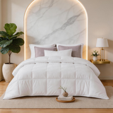 Premium Summer Down Fiber Comforter – Cooling Comforter with Fluffy Lightweight Loft