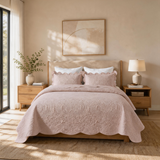 Modern Microfiber Quilt Set – Reversible Floral Bedspread with Lightweight All-Season Comfort