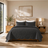 Modern Microfiber Quilt Set – Reversible Floral Bedspread with Lightweight All-Season Comfort