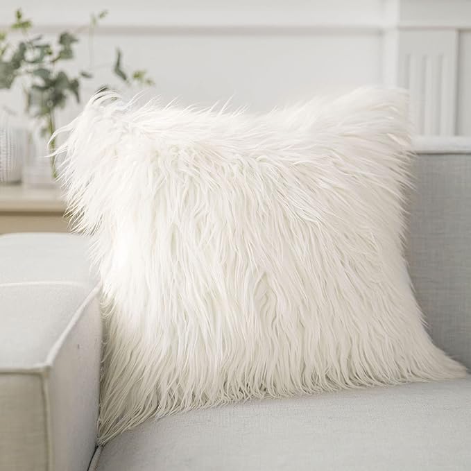 Soft & Fluffy Faux Fur Decorative Throw Pillow Covers