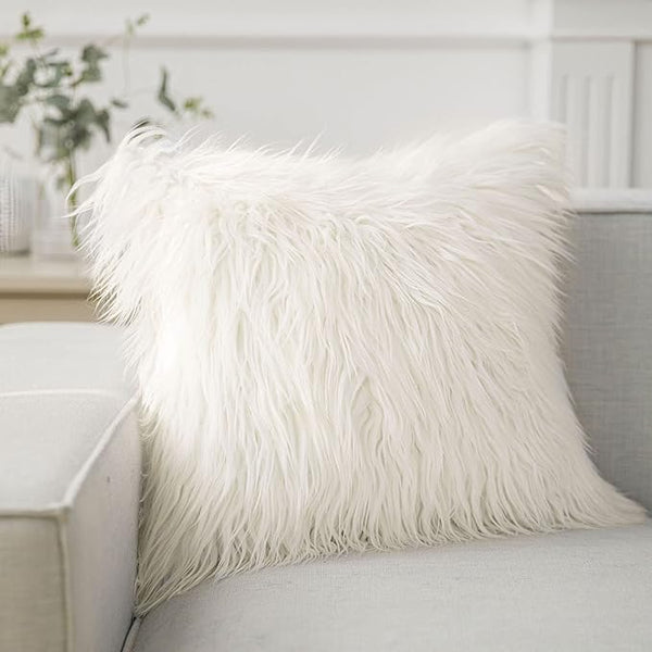 Soft & Fluffy Faux Fur Decorative Throw Pillow Covers