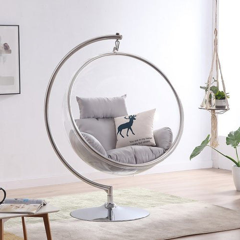 Designer Bubble Swing Chair Chrome Stand