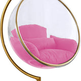 Designer Bubble Swing Chair with Gold Finished Stand