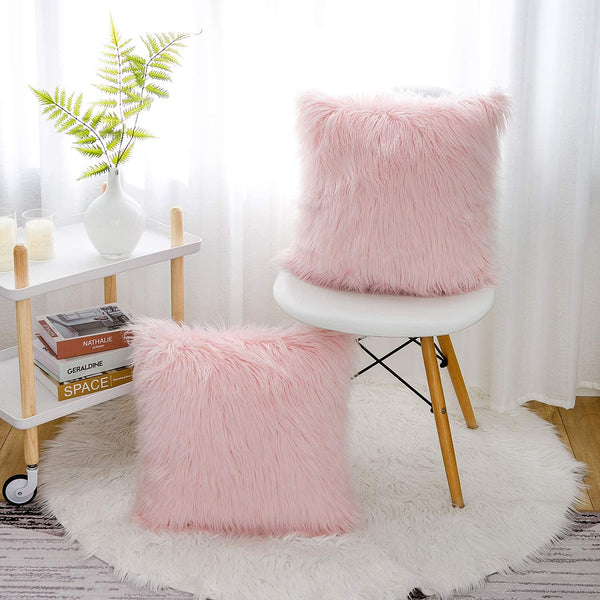Soft & Fluffy Faux Fur Decorative Throw Pillow Covers
