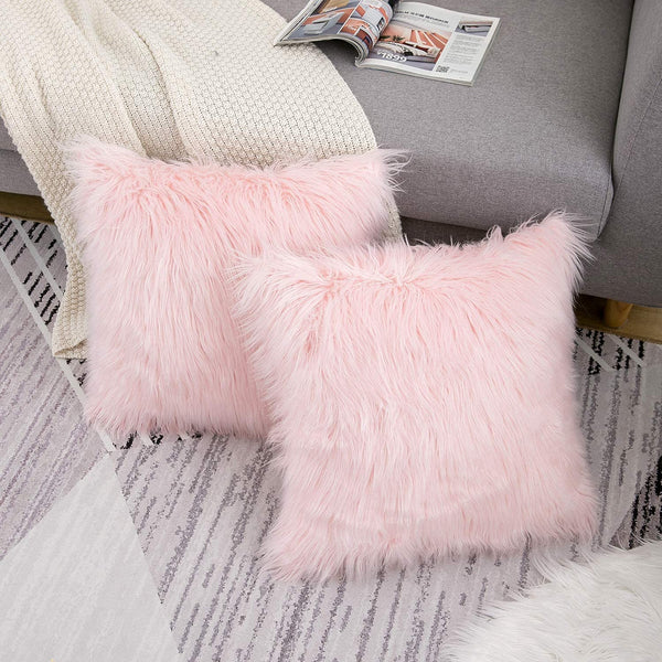 Soft & Fluffy Faux Fur Decorative Throw Pillow Covers