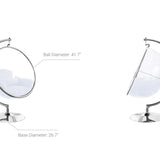 Designer Bubble Swing Chair with Stand, Chrome Finished with Faux Leather Cushion