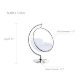 Designer Bubble Swing Chair Chrome Stand