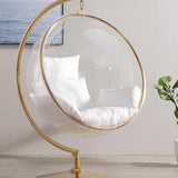 Designer Bubble Swing Chair with Gold Finished Stand